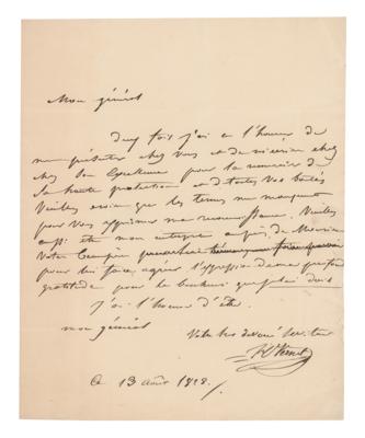 Lot #637 Horace Vernet Autograph Letter Signed - Image 1