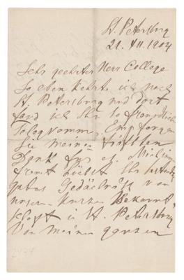 Lot #151 Ivan Pavlov Autograph Letter Signed