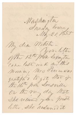 Lot #79 Franklin Pierce Autograph Letter Signed as President - Image 1