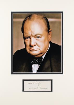 Lot #155 Winston Churchill Signature