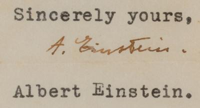 Lot #147 Albert Einstein Typed Letter Signed - Image 3