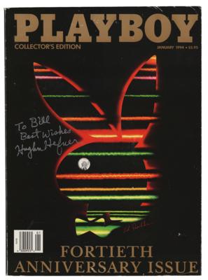 Lot #924 Hugh Hefner Signed Magazine - Image 1