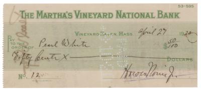 Lot #979 Pearl White Signed Check - Image 2