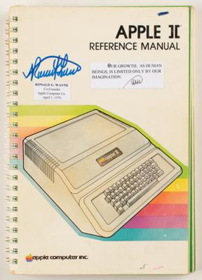 Lot #178 Apple: Ronald Wayne Signed Apple II Reference Manual