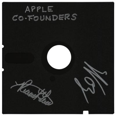 Lot #182 Apple: Wozniak and Wayne Signed Floppy Disk