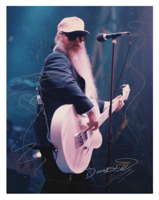 Lot #855 ZZ Top: Dusty Hill Signed Photograph - Image 1