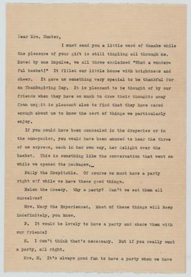 Lot #316 Helen Keller Typed Letter Signed