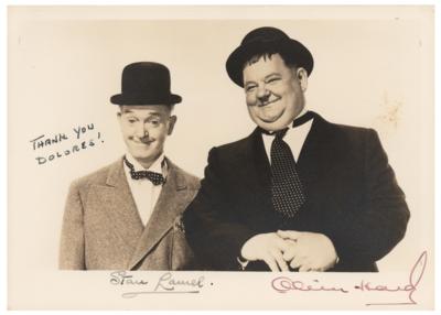 Lot #877 Laurel and Hardy Signed Photograph