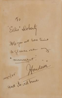 Lot #874 Harry Houdini Signed Book - Image 2
