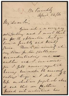Lot #339 Austen Henry Layard Autograph Letter Signed - Image 1