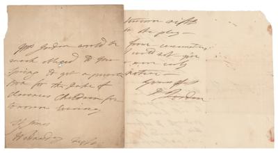 Lot #928 Dorothea Jordan (2) Autograph Letters Signed - Image 1