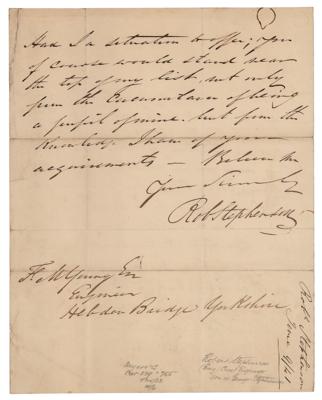 Lot #404 Robert Stephenson Autograph Letter Signed - Image 2