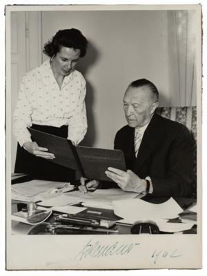 Lot #173 Konrad Adenauer Signed Photograph