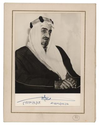 Lot #323 King Faisal of Saudi Arabia Signed Photograph