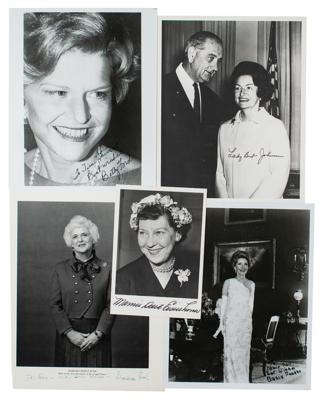 Lot #43 First Ladies (5) Signed Photographs - Image 1