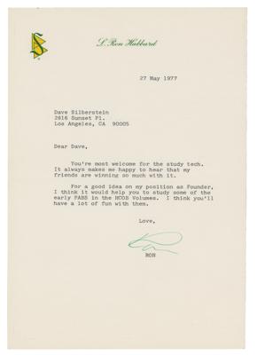 Lot #683 L. Ron Hubbard Typed Letter Signed