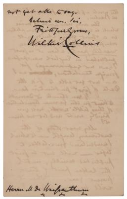 Lot #668 Wilkie Collins Autograph Letter Signed - Image 3
