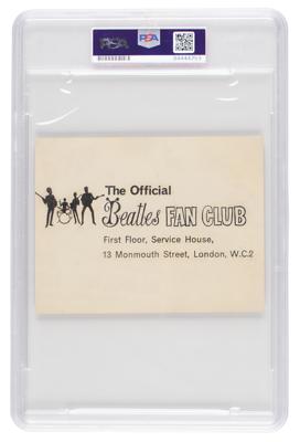 Lot #713 Beatles Signed Fan Club Promo Card - Image 2
