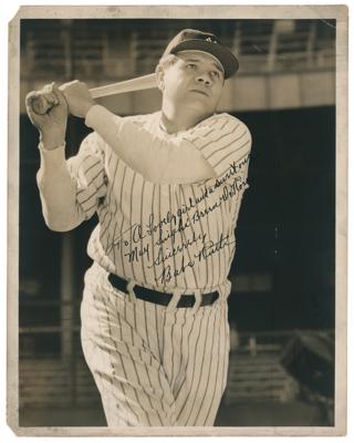 Lot #987 Babe Ruth Signed Oversized Photograph