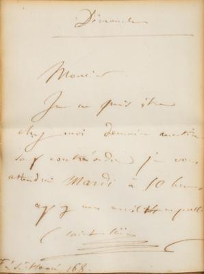 Lot #792 Camille Saint-Saëns Autograph Letter Signed - Image 2