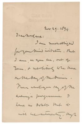 Lot #655 Thomas Hardy Autograph Letter Signed