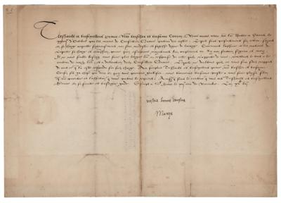 Lot #168 Queen Mary I Letter Signed