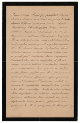 Lot #273 Franz Joseph I of Austria Letter Signed