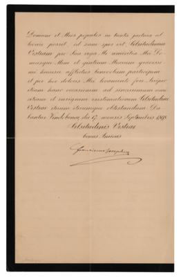 Lot #273 Franz Joseph I of Austria Letter Signed - Image 2