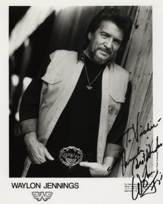 Lot #808 Waylon Jennings Signed Photograph - Image 1