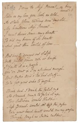 Lot #667 Thomas Campbell Handwritten Poem