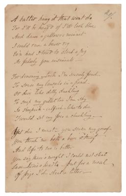 Lot #667 Thomas Campbell Handwritten Poem - Image 2