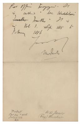 Lot #684 W. W. Jacobs Autograph Letter Signed - Image 2