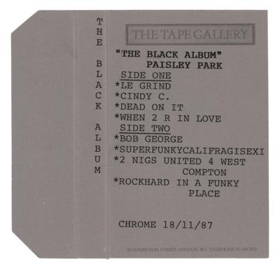 Lot #738 Prince: 1987 Black Album UK Promo Cassette and Sleeve - Image 4