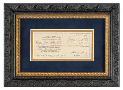 Lot #971 Three Stooges: Larry Fine Signed Check - Image 2