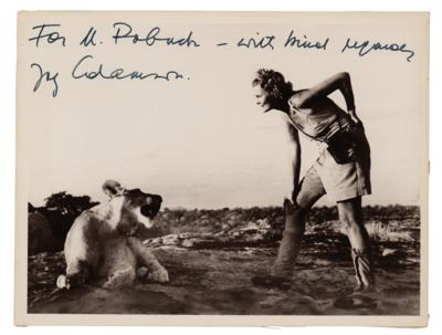 Lot #659 Joy Adamson Signed Photograph - Image 1