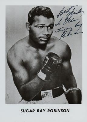 Lot #1019 Sugar Ray Robinson Signed Photograph - Image 1