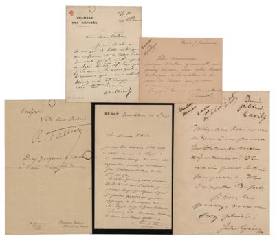 Lot #274 French Presidents (5) Letters Signed