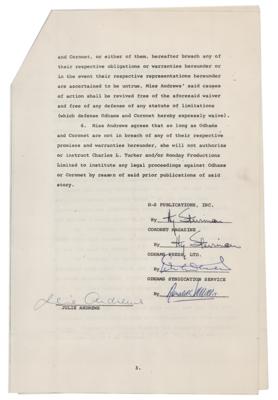 Lot #889 Julie Andrews Document Signed