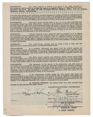 Lot #872 Katharine Hepburn Document Signed