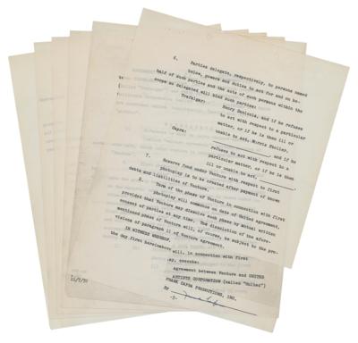 Lot #901 Frank Capra Document Signed - Image 1