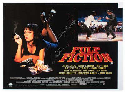 Lot #946 Pulp Fiction: Travolta and Thurman Signed Oversized Photograph - Image 1