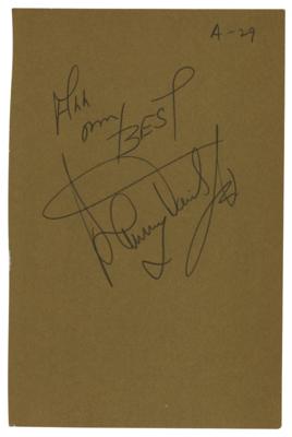 Lot #910 Sammy Davis, Jr. Signature