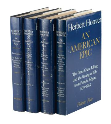 Lot #56 Herbert Hoover Signed Book Set