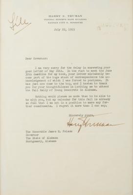 Lot #92 Harry S. Truman Typed Letter Signed - Image 2