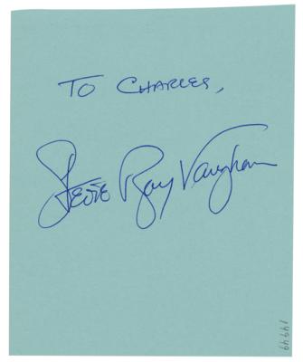 Lot #851 Stevie Ray Vaughan Signature