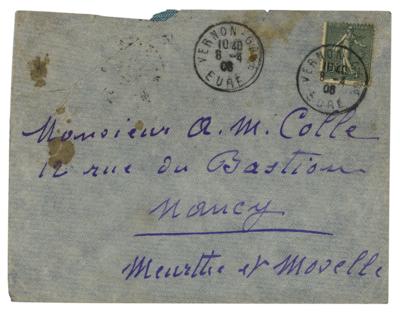 Lot #610 Claude Monet Autograph Letter Signed - Image 3