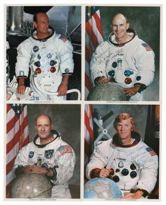 Lot #581 Apollo Astronauts (4) Signed Photographs