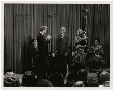 Lot #31 Jimmy Carter and Jonas Salk Signed Photograph - Image 1