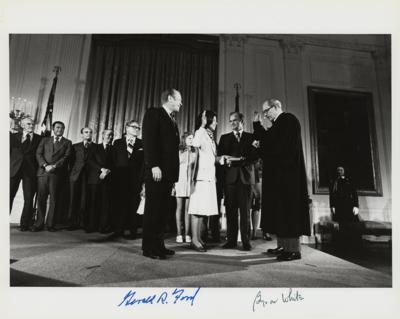 Lot #50 Gerald Ford and Byron White Signed Photograph - Image 1