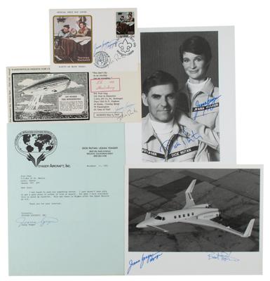 Lot #571 Voyager: Rutan and Yeager (4) Signed Items - Image 1